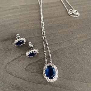 SAPPHIRE NECKLACE & EARRINGS